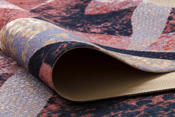 Associated Weavers Běhoun pogumovaný DIGITAL - WEAVES Moderní béžový růžový Šíře: 65 cm