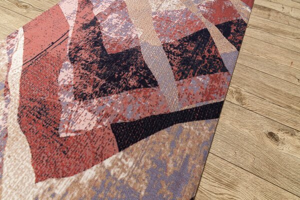 Associated Weavers Běhoun pogumovaný DIGITAL - WEAVES Moderní béžový růžový Šíře: 65 cm