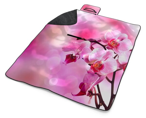Sablio Plážová deka Květy orchideje: 200x140 cm