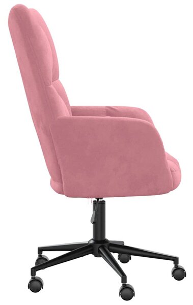 Relaxační křeslo růžové samet 328176