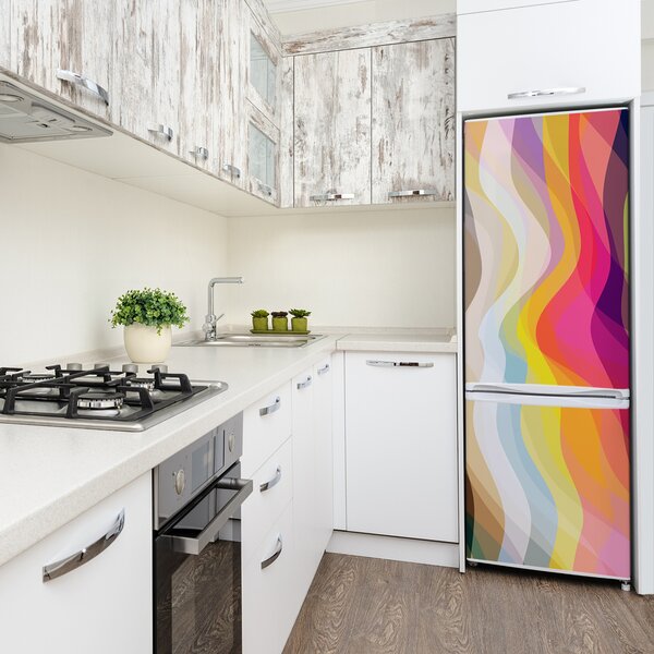 Nálepka fototapeta lednička Abstraktní vlny FridgeStick-70x190-f-56267576