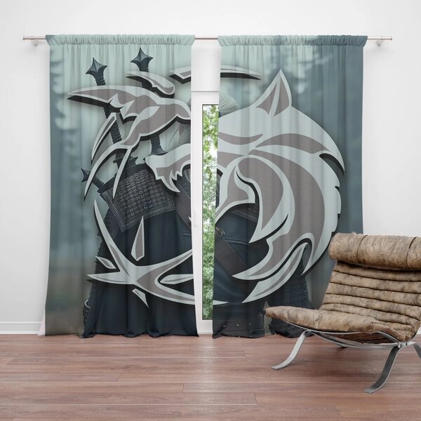 Sablio Závěs Zaklínač V mlze: 2ks 140x250cm