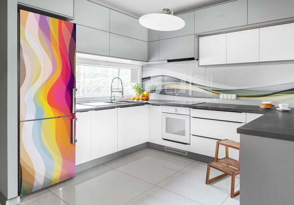 Nálepka fototapeta lednička Abstraktní vlny FridgeStick-70x190-f-56267576