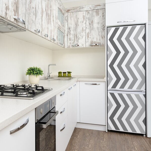 Nálepka fototapeta lednička Šedí klikatiny FridgeStick-70x190-f-56850998