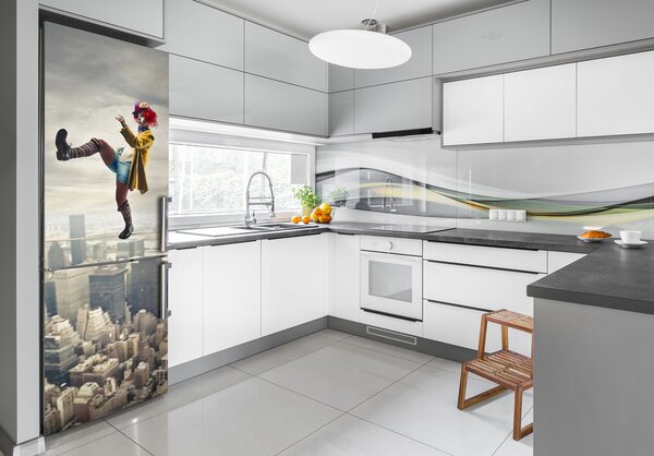 Nálepka fototapeta lednička Šašek na laně FridgeStick-70x190-f-56852638