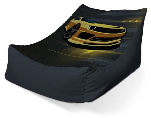 Sablio Sedací vak Lounge Chevrolet Camaro Pruhy - 80 x 95 x 50 cm