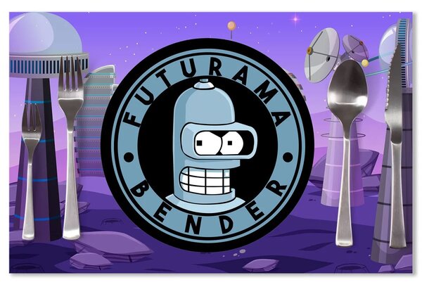 Sablio Prostírání Futurama Bender Planeta s vysílači: 40x30cm