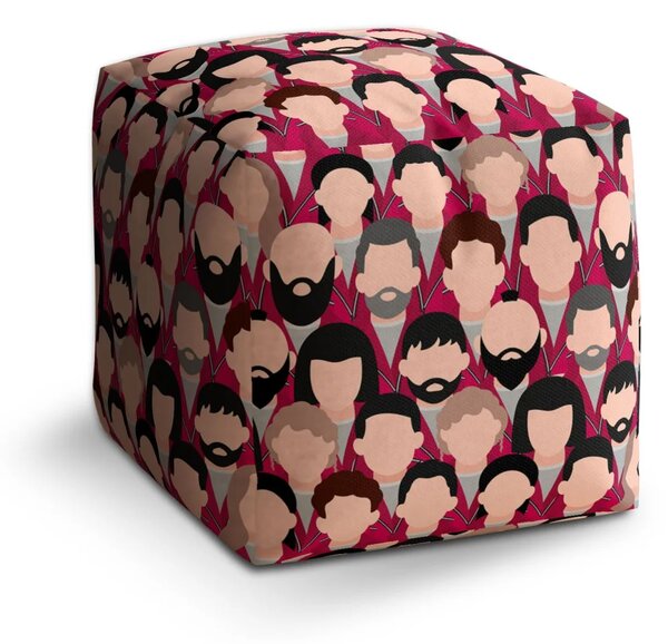 Sablio Taburet Cube Money heist Anonymní tváře - 40x40x40 cm