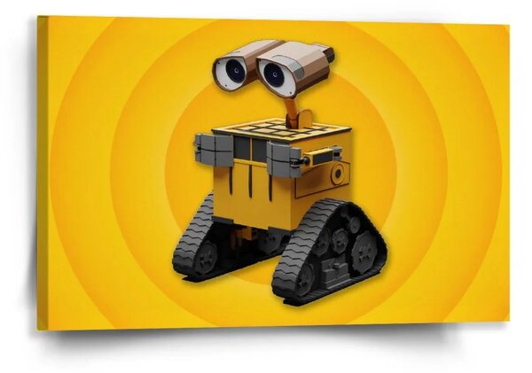 Sablio Obraz Wall-E robot Žlutý - 60x40 cm