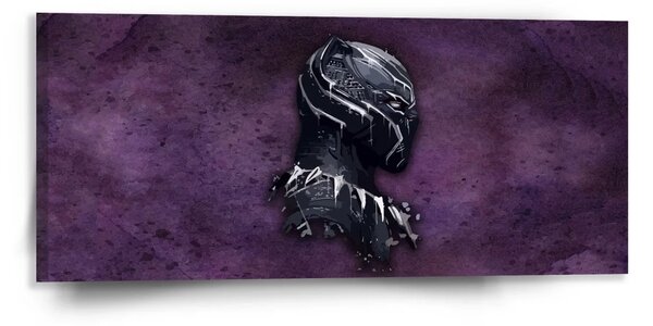 Sablio Obraz BLACK PANTHER z profilu Fialový mlhavý - 110x50 cm