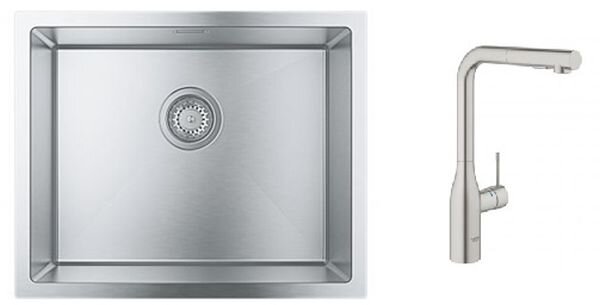 Sada kuchyňská baterie Grohe Essence 30270DC0, ocelový dřez Grohe K700 31726SD0