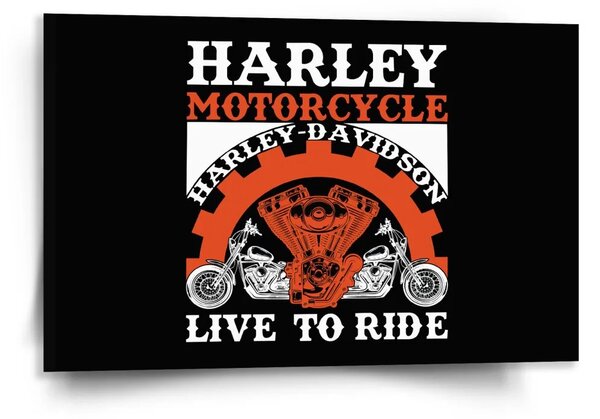 Sablio Obraz Harley-Davidson Live to ride - 120x80 cm