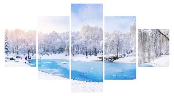 Obraz - Ledové jezero (125x70 cm)