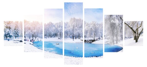 Obraz - Ledové jezero (210x100 cm)