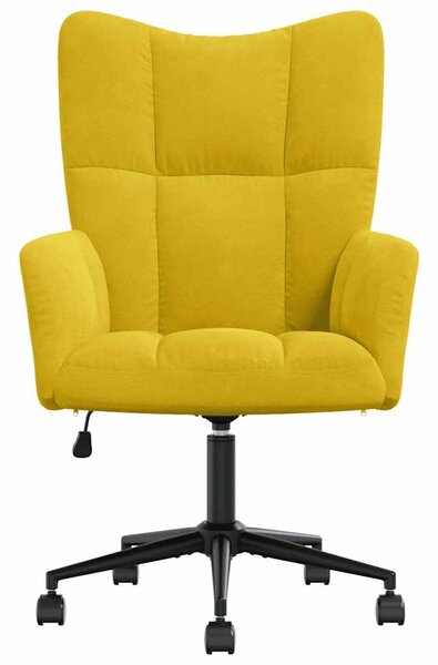 Relaxační křeslo hořčicově žluté samet 328179