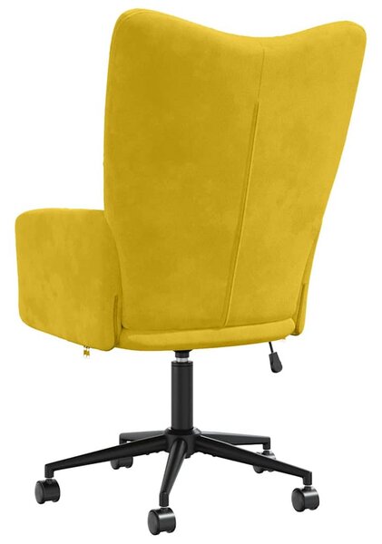 Relaxační křeslo hořčicově žluté samet 328179