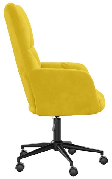 Relaxační křeslo hořčicově žluté samet 328179