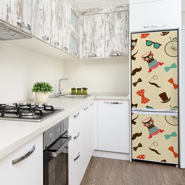 Foto tapeta na ledničku Sova kolo brýle FridgeStick-70x190-f-58911452