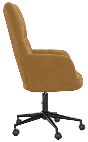 Relaxační křeslo hnědé samet 328180