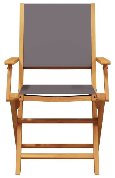 3dílný bistro set antracitový textil a masivní dřevo 3281809