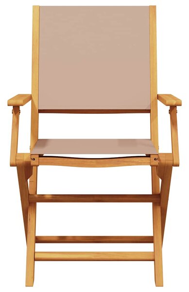 3dílný bistro set taupe textil a masivní dřevo 3281810