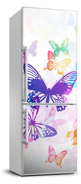 Nálepka fototapeta lednička Barevní motýli FridgeStick-70x190-f-60051667