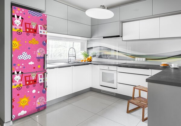 Nálepka fototapeta lednička Veselý vlak FridgeStick-70x190-f-60176888