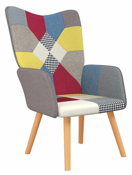 Relaxační křeslo patchwork textil 328183