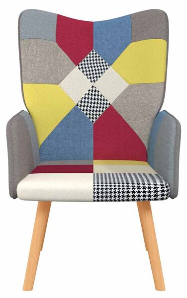Relaxační křeslo patchwork textil 328183