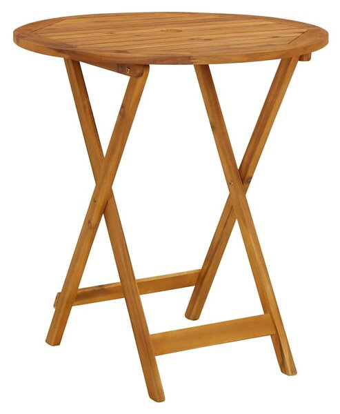 3dílný bistro set béžový polypropylen a masivní dřevo 3281855
