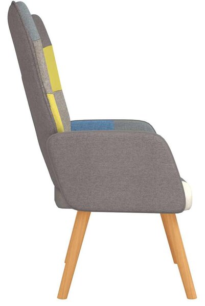 Relaxační křeslo patchwork textil 328183