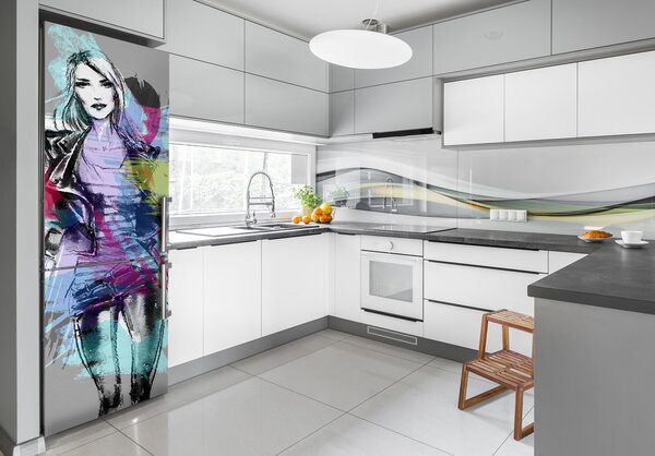 Foto tapeta na ledničku Abstrakce žena FridgeStick-70x190-f-60459905