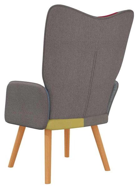 Relaxační křeslo patchwork textil 328183