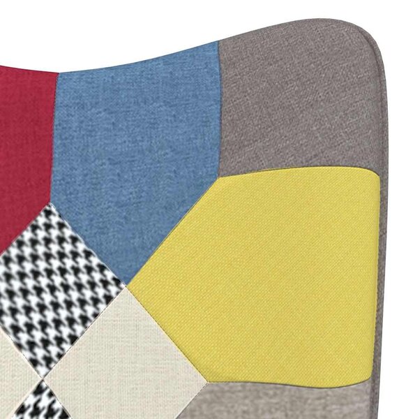 Relaxační křeslo patchwork textil 328185