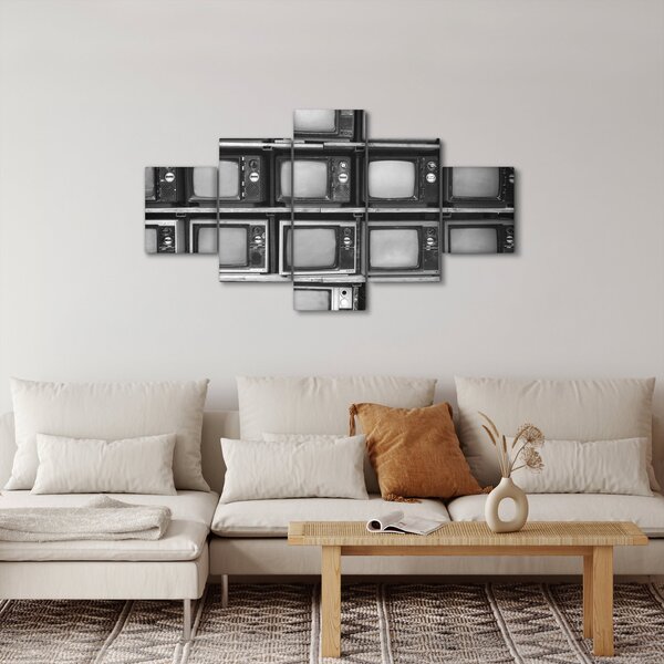 Obraz - Retro televize (125x70 cm)