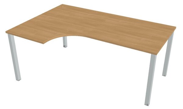 Kancelářský stůl Ergo pravý UE180060P, deskaakát, bílá RAL 9016