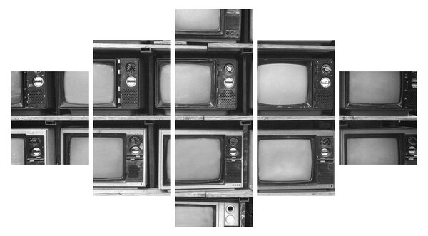 Obraz - Retro televize (125x70 cm)