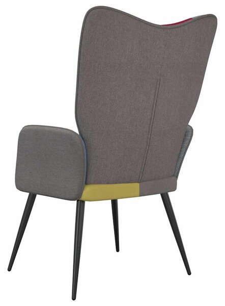 Relaxační křeslo patchwork textil 328185