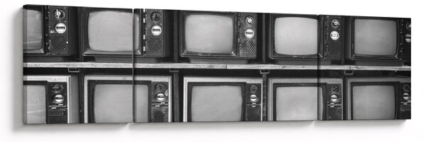 Obraz - Retro televize (170x50 cm)