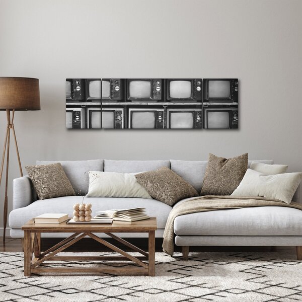 Obraz - Retro televize (170x50 cm)