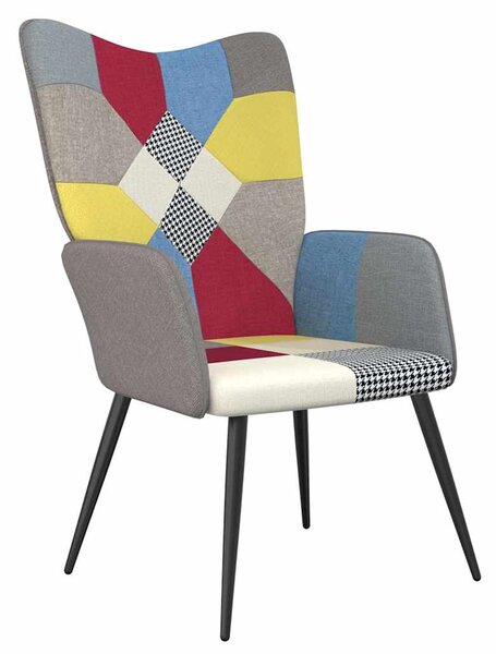 Relaxační křeslo patchwork textil 328185