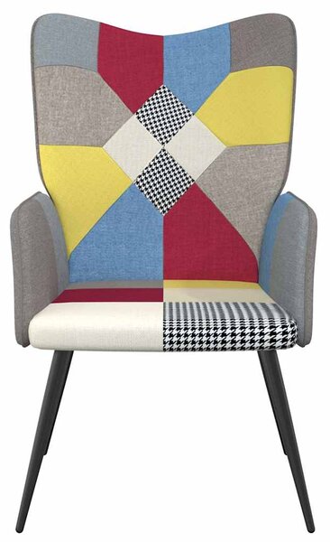 Relaxační křeslo patchwork textil 328185