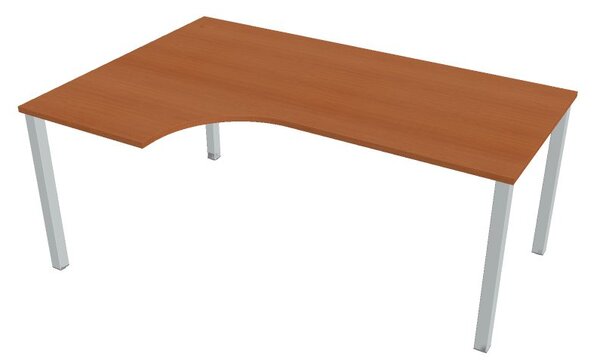 Kancelářský stůl Ergo pravý UE180060P, deskaakát, bílá RAL 9016