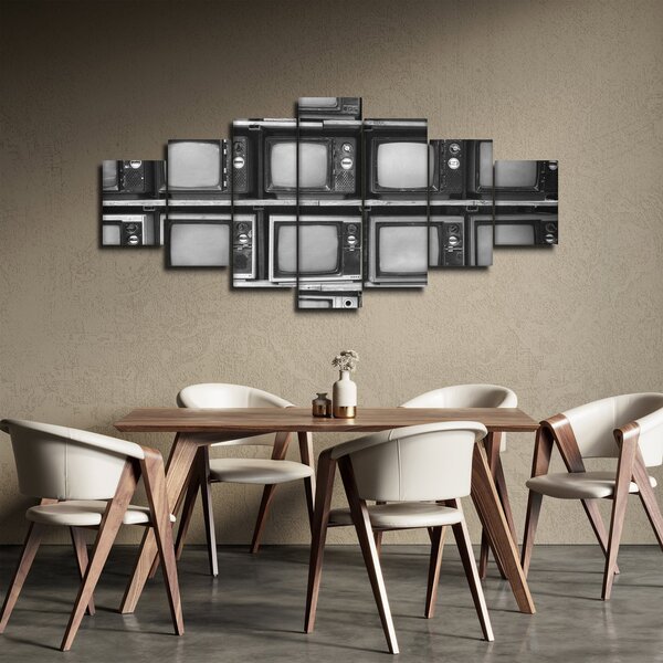 Obraz - Retro televize (210x100 cm)