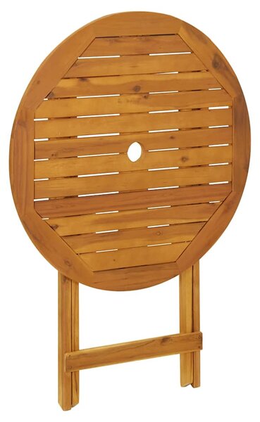 3dílný bistro set béžový polypropylen a masivní dřevo 3281855