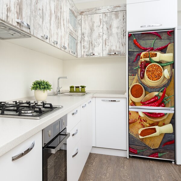 Nálepka na ledničku fototapeta Chilli papričky FridgeStick-70x190-f-69003673