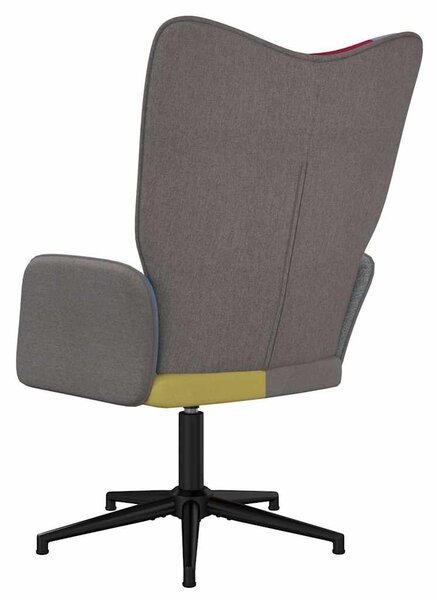 Relaxační křeslo patchwork textil 328187