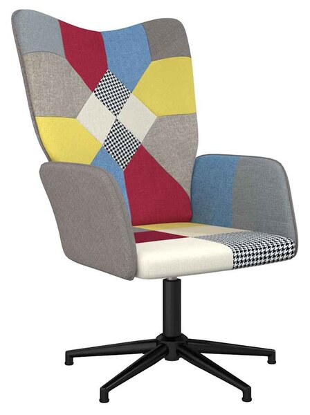 Relaxační křeslo patchwork textil 328187