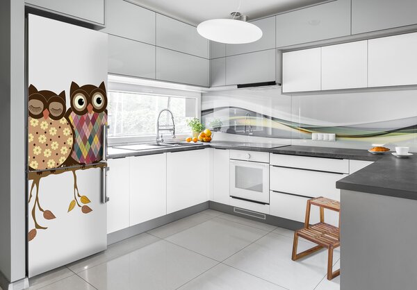 Foto tapeta na ledničku Sovy na větvi FridgeStick-70x190-f-69126065