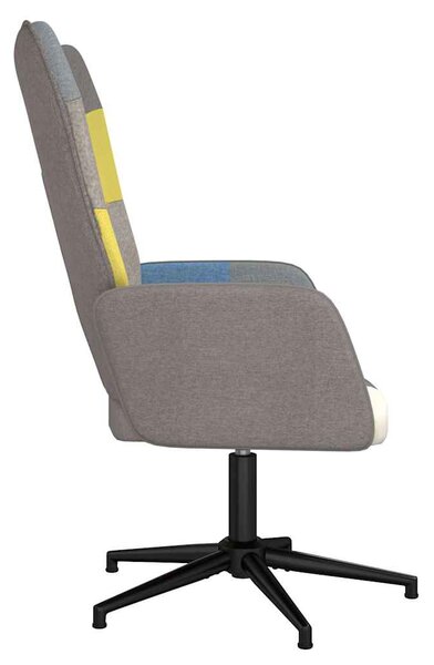 Relaxační křeslo patchwork textil 328187
